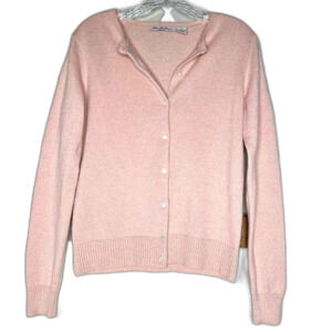 Olivia & Grace Cashmere Blend Shimmer Button Up Cardigan Sweater Size M